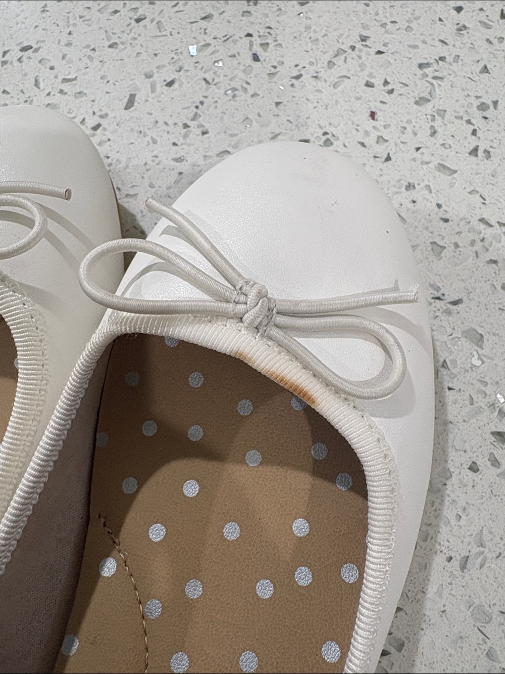 Cat & Jack Bow Ballet Flats bundle - Black and White size 13/1 - Picture 6 of 13